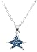 Jo for Girls Silver Children's Blue Sparkle Star Pendant on 14