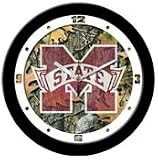 Mississippi State Bulldogs Camo Wall Clock