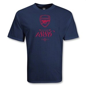 hidden Arsenal 1886 Soccer T-Shirt (Navy)