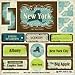 Scrapbook Customs - United States Collection - New York - Distressed Cardstock Stickers