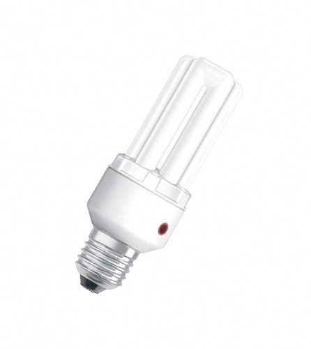 Osram 61803B1 Dulux El Sensor Sockel E27 Energiesparlampe mit Dämmerungsschalter 11W/827, warmweiß