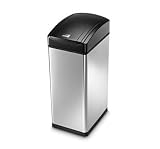 simplehuman slim soft touch trash can - 45L black stainless steel