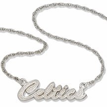 Boston Celtics Celtics Sterling Silver Script Necklace