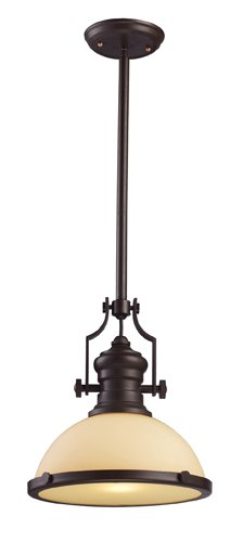Click To Landmark 66133-1 Chadwick 1-Light Pendant, Oiled Bronze with Amber Glass, 14-Inch H by 13-Inch W Details... Landmark 66133-1 Chadwick 1-Light Pendant, Oiled Bronze with Amber Glass, 14-Inch H by 13-Inch W