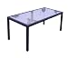 Ambientehome Tisch Prince inkl. Glasplatte ca. x 90 x 75 cm, Polyrattan, schwarz 63429AM 180