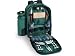 Outdoor Living : Picnic Backpack Capri w/ Wine Duffle Set For 2 - Black/Irish Plaid by Picnic Time
