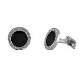 14K White gold Men's cufflinks. 0.48ct