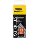Stanley CT106T 1,000 Units 3/8-Inch Cable Staples
