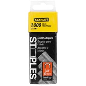 Stanley CT106T 1,000 Units 3/8-Inch Cable Staples