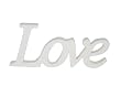 Campanet 350742 Wooden Sign-Love in Italic, Cream, 27cm