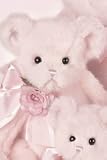 Blush Bearington 18" Traditional Pink Teddy Bear with Rose and Pink Bow Mother's Day Stuffed Animal Girl Baby Shower Baby Gift By Bearington Collection