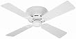 Hunter 23866 Lowprofile III 42-Inch 4 White Plastic Blades Ceiling Fan, White