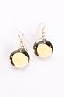 Earrings: Flattened Golden Globe