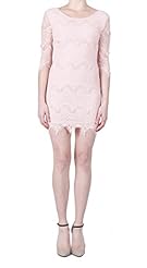 Sexy Polyester Round Neck Cocktail Peplum Lace Stretchy Bodycon Dress/Club Dress 