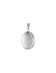 29.25x15.50 mm Oval Locket with Engraved in Sterling Silver