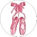 PINK BALLET SHOES Pinback Button 1.25
