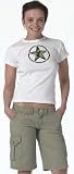 WOMENS VINTAGE OLIVE DRAB BERMUDA SHORTS