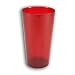 New, 16 oz. Restaurant Tumbler Beverage Cup, Stackable Cups, Break-Resistant Commmerical Plastic, Set of 6 - Ruby Red