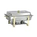 8 Quart Full Stainless Steel and Gold Chafer (06-0371) Category: Chafing Dishes and C...