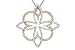 5/8 Carat Diamond 14K Two Tone Gold Pendant w/Chain