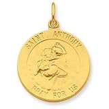 24k Gold-plated Sterling Silver St. Anthony Medal