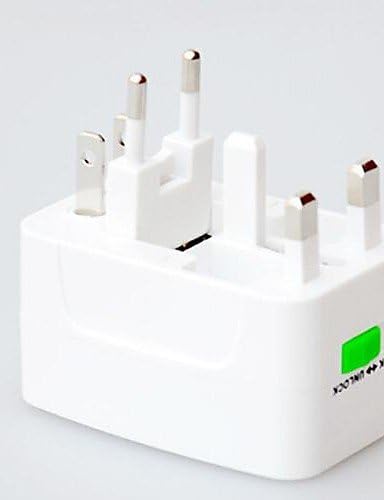 JIAO-FJQXZ White Universal Multiple Plug Adapter