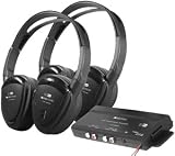 Power Acoustik HP-902RFT 2 Swivel Ear Pad 2-Channel RF 900 Mhz Wireless Headphones with Transmitter