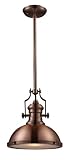 Landmark 66144-1 Chadwick 1-Light 14-Inch Pendant, Antique Copper