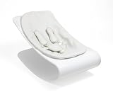 Bloom Coco Plexistyle Baby Lounger with Seat Pad, White Frame, Pad, Coconut White