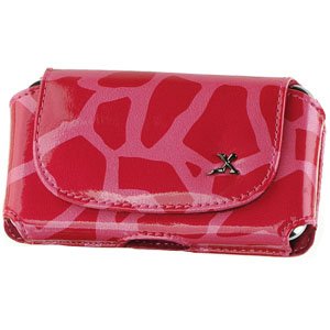 Oriongadgets Safari Leather Horizontal Pouch Type Case - Giraffe for Samsung BlackJack II (Hot Pink)