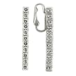 Rhodium Plated Brass with Clear Cubic Zirconia Earrings, Weight: 7.50gm