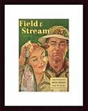 FIELD & STREAM: August 1951 by Tom Rost / FIELD & STREAM Magazine 11.00X17.00 Framed with Black Wood Frame