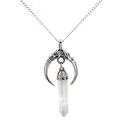 Dragon Claw Crystal Sterling Silver Pendant Necklace