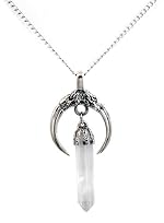 Dragon Claw Crystal Sterling Silver Pendant Necklace