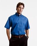 Harriton Mens Short-Sleeve Twill Shirt Stain Release (M500S)