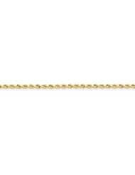 14k 2.5mm D/C Rope With Lobster Clasp Chain, Size 7