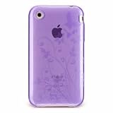 Light Orchid Purple Butterfly Flower Garden Crystal Soft Skin Candy Silicone Case for Apple Iphone 3g 3gs