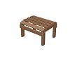 Recycled Earth-Friendly Outdoor Patio Reclining Adirondack Ottoman - Raw Sienna