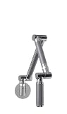 KOHLER K-6228-C11-CP Karbon Wall-Mount Kitchen Faucet with Silver Tube, Polished Chrome