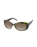 Gucci - Gucci Vintage Logo Plastic Cat Eye Sunglasses Green Havana/Shaded brown