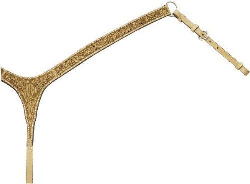 Saddlesmith of Texas Y Breast Collar - Natural Gold - Horse