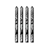 Black Baroque Dinner Candles - Set of Four