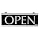 U.S. Stamp & Sign HeadLine Century Series 5x13 Inch Double Sided Open/Closed Sign, Black and Silver, 4246