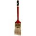 Weiler 1/2" Thickness, 2-1/2" Bristle Length, 2" Width, Poly/Nylon Fill, Brass Ferrule, Professional Angled Sash Brush With Red Foam Handle