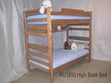 High Height TwinTwin XL Bunk Bed-Mahogany