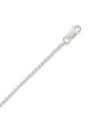 .925 Sterling Silver 14" Diamond Cut Rope Chain Necklace (1.3mm)