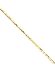 14k 1.25mm Box Chain, Size 9