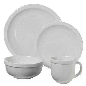 Tienshan 16-pc. Cafeware Dinnerware Set, White
