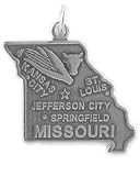 Sterling Silver Missouri Charm