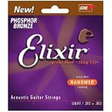 Elixir Nanoweb Light Phosphor Bronze Acoustic Guitar Strings